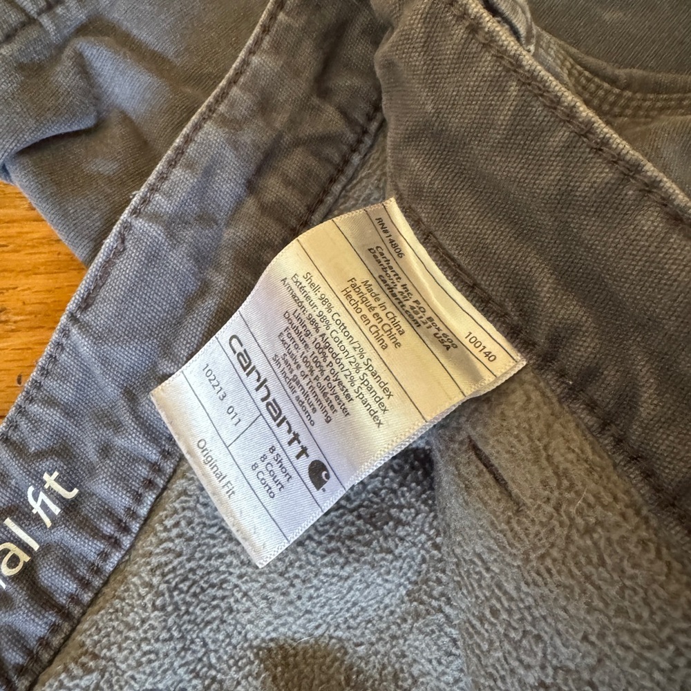 Carhartt Gray Original Fit Pants size 8S - Picture 6 of 9